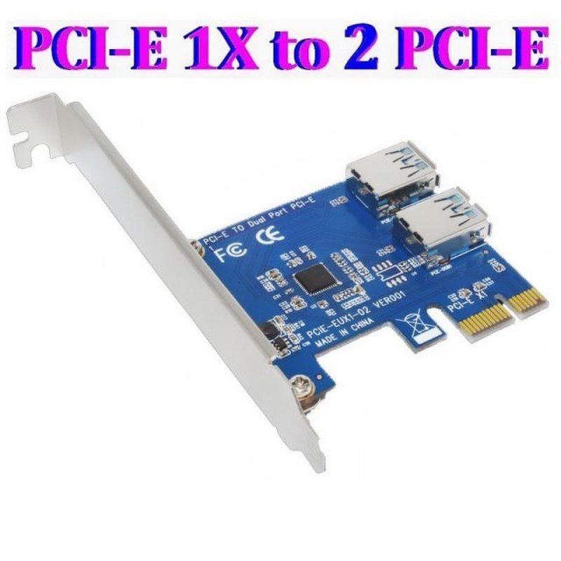 PCIE PCI Expansion Card Card To 2 Ports USB 3.0 HUB Controll