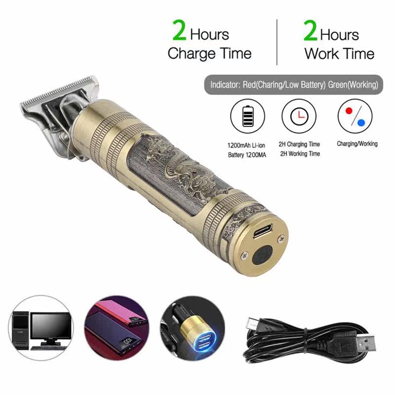 USB Rechargeable Hair Trimmer Electric Pro Li Liner Groomin