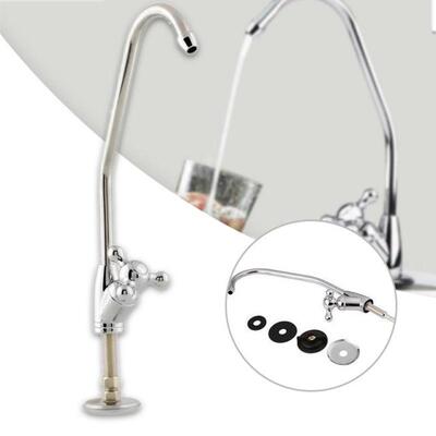 Kitchen Faucet Trigeminal Water Flow Swivel Spout Single Han