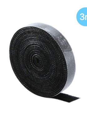 Black 1m  3m 5m fastener tape velcros hook Hook Loop Cable O