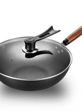 Zhangqiu iron pot vintage handforged wok nonstick pan