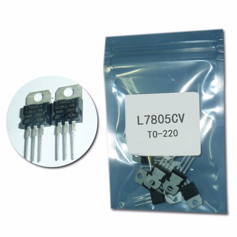 10Pcs/Lot 7805 L7805CV Electronic IC TO220 Three-terminal Vo