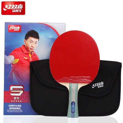 DHS 5-star table tennis racket with two side pimples in tabl
