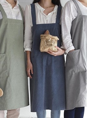 Apron Flower-Shop Custom-Printed Kitchen Japanese-Style Kore