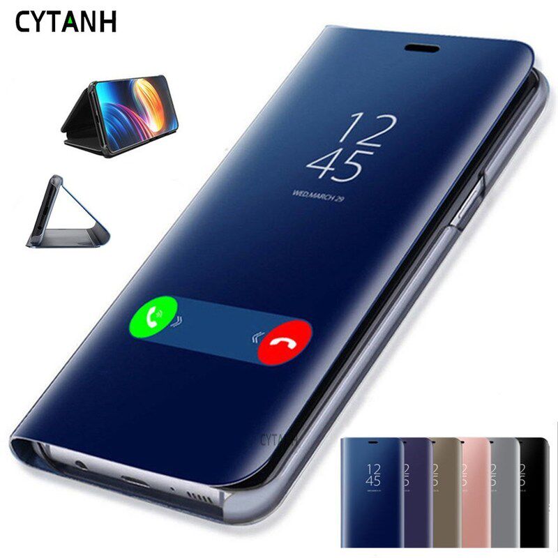 mirror flip case for samsung galaxy s6 s7 edge s8 s9 s10e s