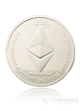 1pc Gold/Silver Ethereum Coin bitcoin Replica Gift Physical