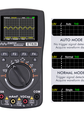 ET828 Digital Oscilloscope Multimeter DC/AC Current Voltage