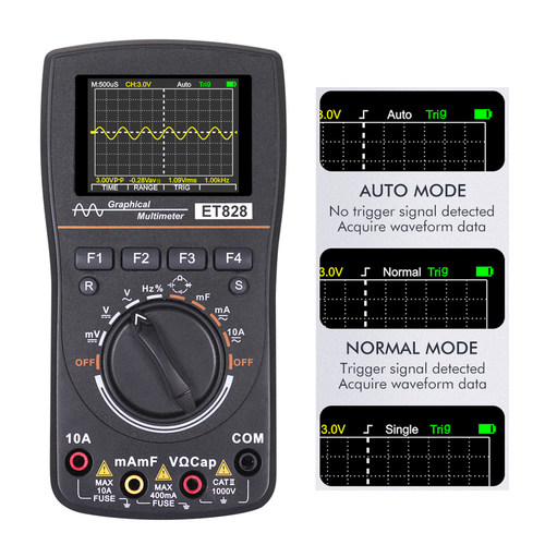 ET828 Digital Oscilloscope Multimeter DC/AC Current Voltage