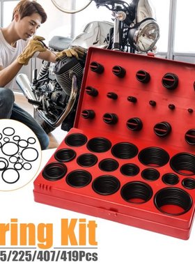 419Pcs Assorted O Ring Rubber Seal Assortment Set Kit Garage