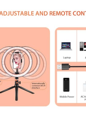 10/12” RGB Dimmable Selfie Ring Light Photo Ringlight
