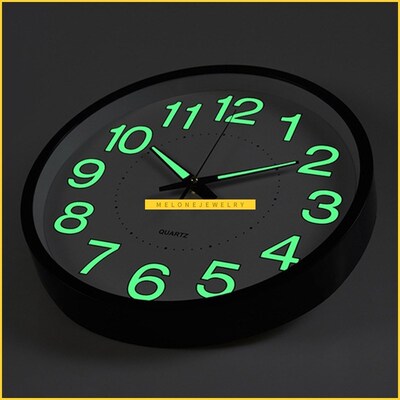 12 Inch Lunous Wall Clock Modern Design Minimalist Round Clo