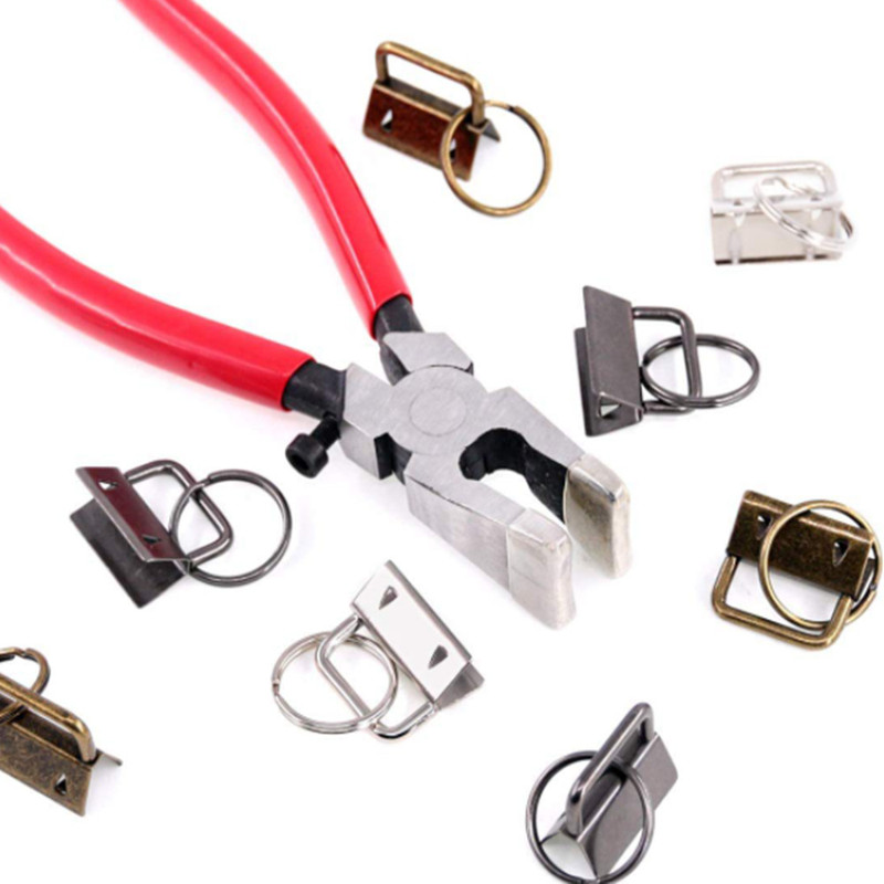 Keychain Hardware with Pliers Tool Set for Wristlet Clamp Ke