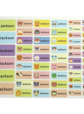 Cartoon Pattern Iron On Label Clothes Custom Name Tags Water