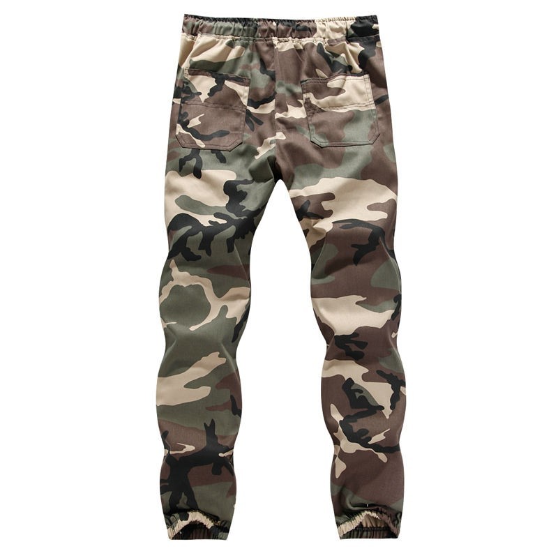 Newest Men Casual Jogger Pants Slim Fit Button Design Harem