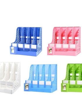 Tabletop File Organizer Holder with Lable Window for School