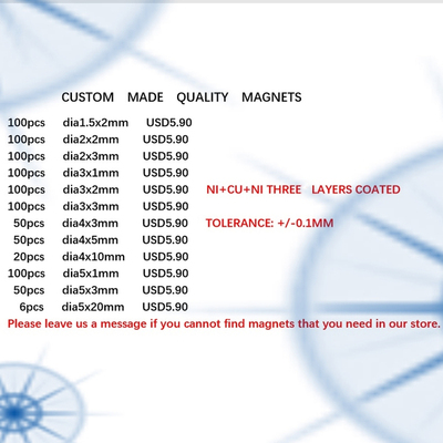 High quality round super strong magnetic customized magnet n