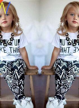 Kids Clothes Summer Girls Suits T-Shirt Long Pants for girl