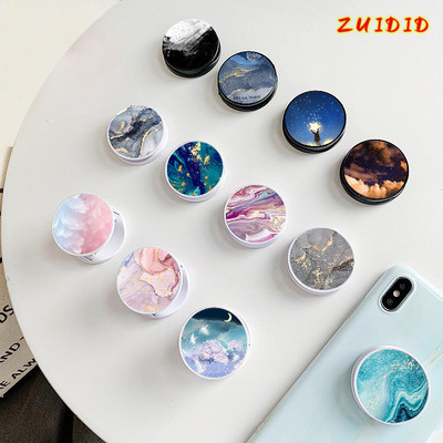 Glossy Popular Marble Expanding Phone Stand Grip Finger Rrin
