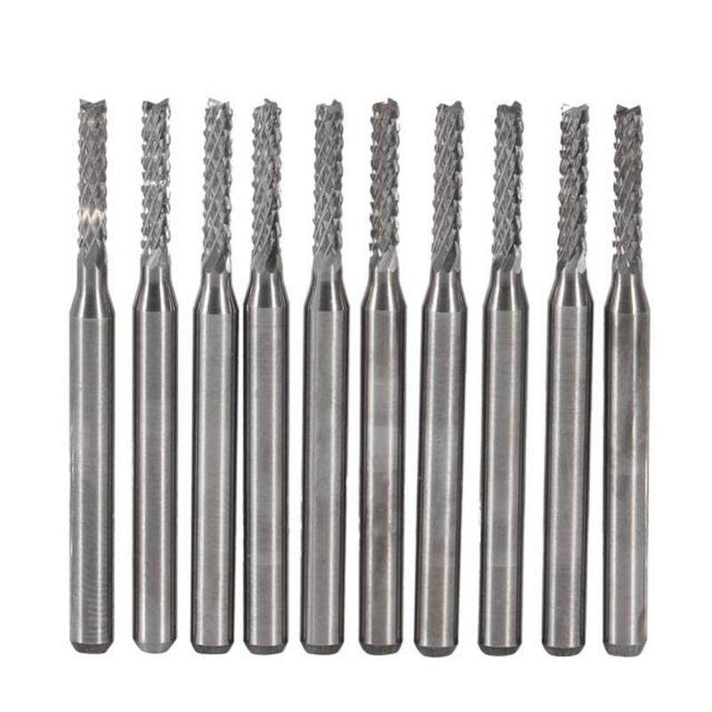 10pcs/ 2mm cemented carbide end mill engraving bits carving