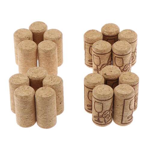 10Pcs/set New Wine Stoppers Straight Wood Corks Bottle Plug