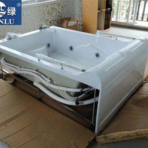 新款按摩冲浪浴缸双人恒温酒店家庭版浴盆175*125水疗保温大容量