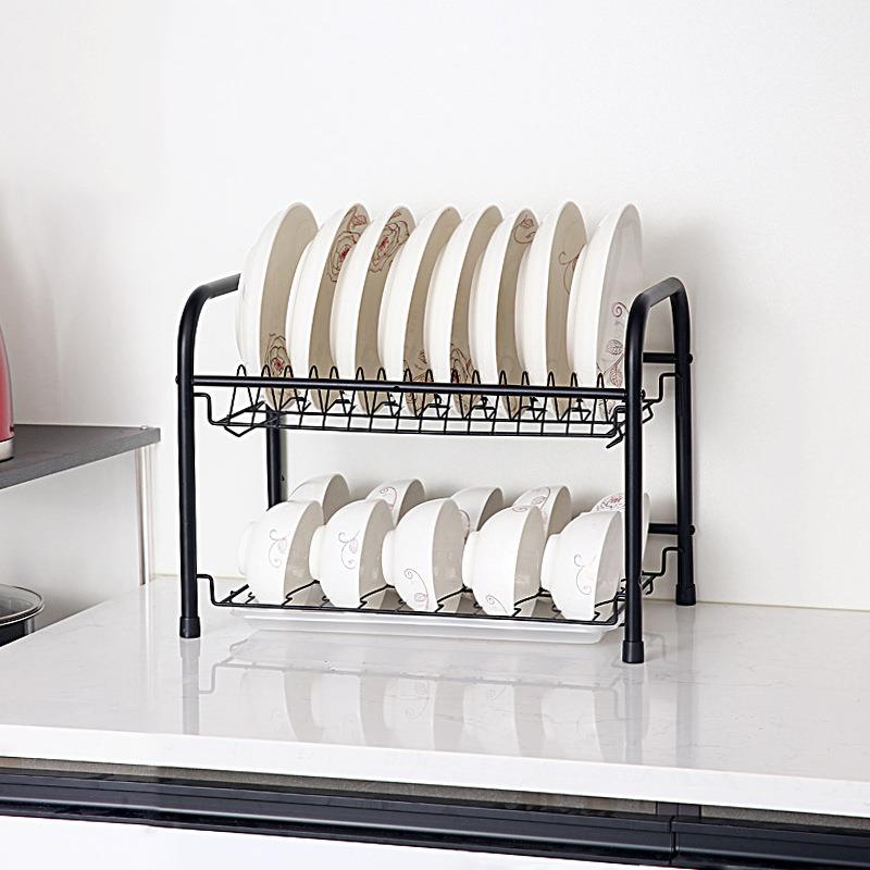 厨房置物架碗碟碗盘收纳架沥水架家用多功能放碗架碗筷收纳盒碗柜