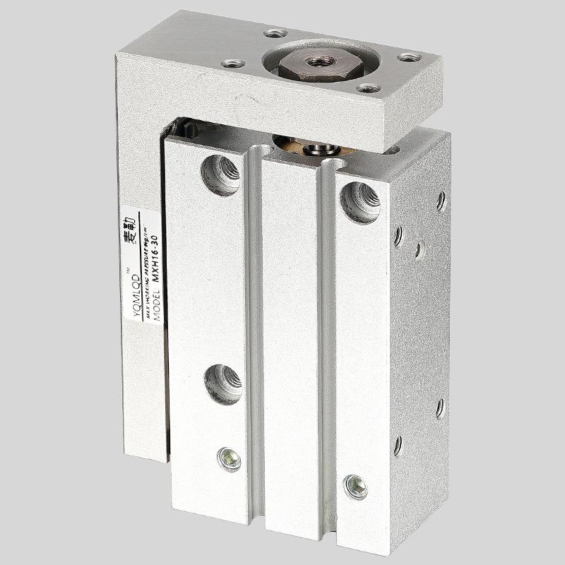 滑台气缸MXH6-10x16-15/30/40/50/60精密带导轨气动滑台HLH20x25S