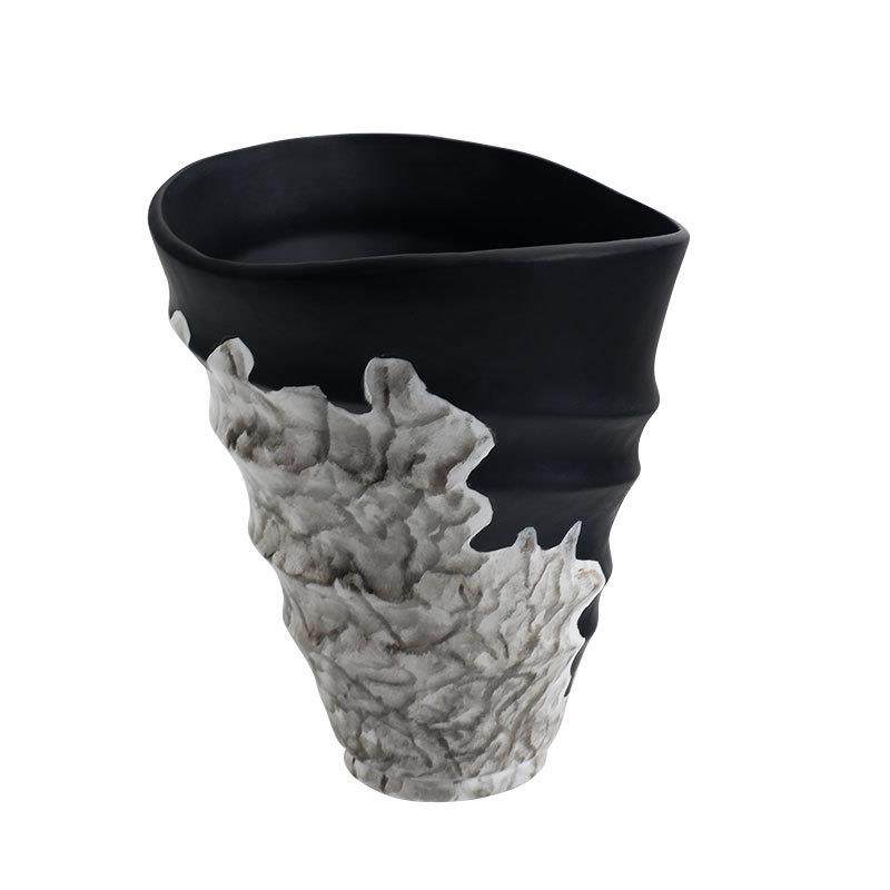 现代新中式大口径花瓶螺旋纹艺术插花花器样板间餐桌茶几摆件,家居饰品,装饰摆件,淘宝优惠券,粉丝福利购,淘宝优惠卷