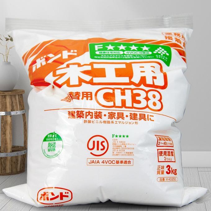 日本小西胶水F4星CH38木工用内装修家具白乳胶木工胶3KG袋装
