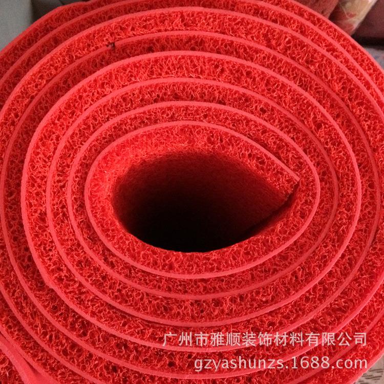丽美PVC塑胶喷丝地毯酒店迎宾除尘红地垫走廊通道防滑地毡