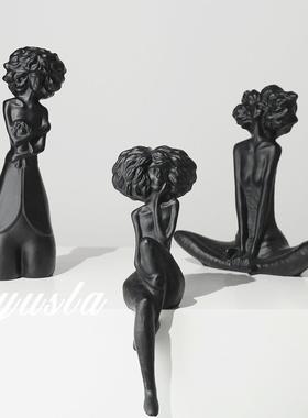 中古意式简约样板房客厅电视柜玄关边柜酒店别墅展厅摆件软装饰品