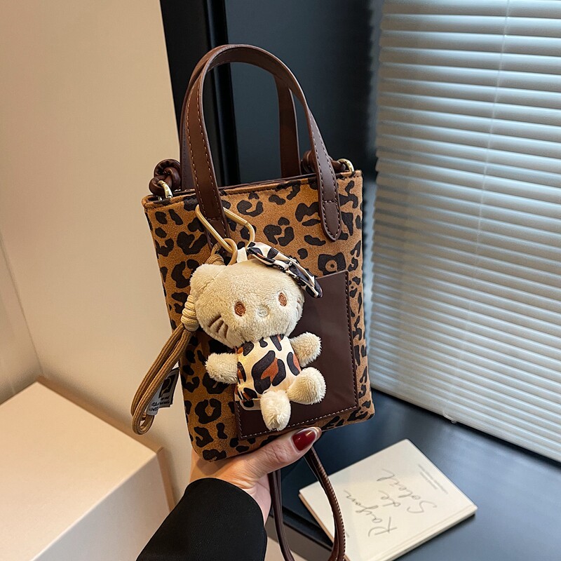 秋冬超火小众豹纹包包女