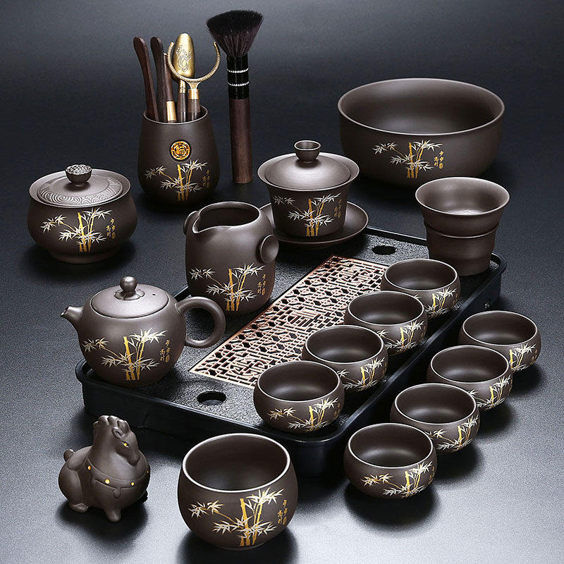 2026新款紫砂功夫茶具套装家用轻奢高档泡茶壶茶杯干泡盘节日礼品