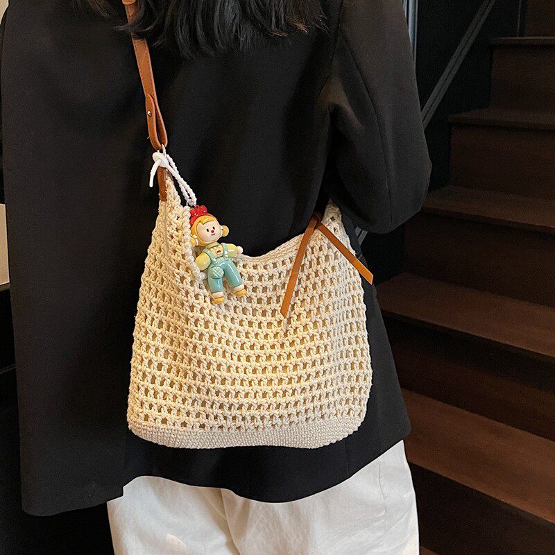 手工棉线编织包包女夏202