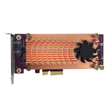 QNAPQM2-2P-244A双口M.2PCIe-NVME-SSD扩充卡NAS配件QM2-2P-244A