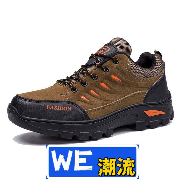 靖江雅望鞋服跨境鞋子批发皮面防滑工装鞋耐磨耐脏登山鞋厚底增高