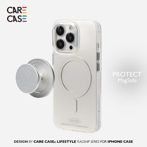 CARECASE透奶灰电镀磁吸手机壳