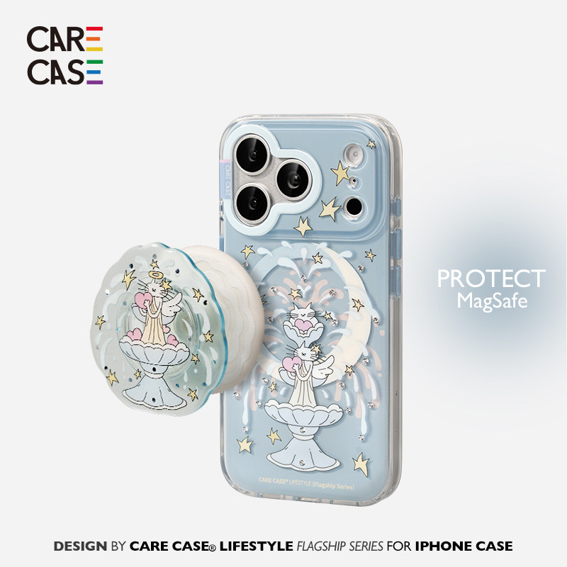 CARECASE钻石喷泉猫咪磁吸壳图片