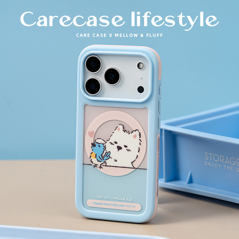 CARECASE逗小鸟磁吸蓝边壳