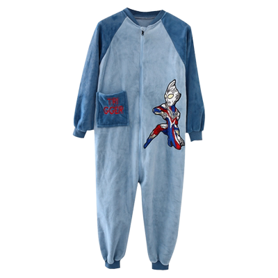 男童连体睡衣秋冬季法兰绒珊瑚绒