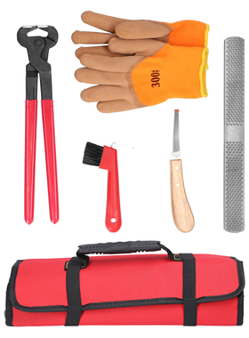 6PCS Horse Hoof Nipper Trimming Shoeing File Rasp Handle