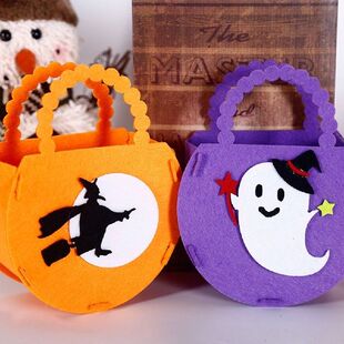 Cute Kids Halloween Pumpkin Bag Tote Handbag Bucket
