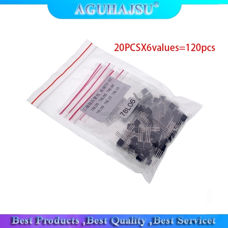 20PCSX6values=120pcs 78L05 78L06 78L08 78L09 78L12 78L15 TO-