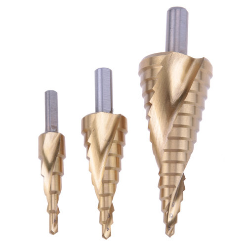3Pcs Stee 4-12/20/32mm Helix Spiral Cone Hole Cutters Steppe