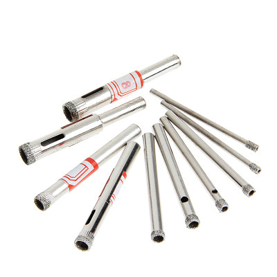 10Pcs 3-8mm Diamond Coated Core Saw Hole Drill Tool Set For