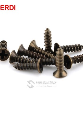 500PCS NAIERDI Screws M2*6mm 8mm 10mm Bronze Flat Round Head