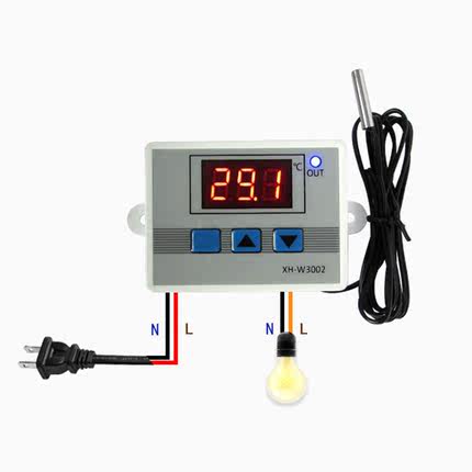 220V LED Temperature Controller Thermostat Control Switch fo