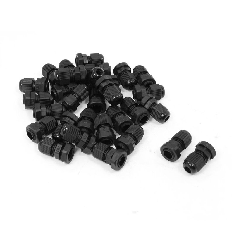 30Pcs PG07 3mm to 6.5mm Diameter Cable Glands Fasteners