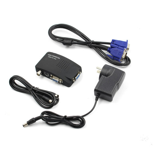 BNC to VGA Video Converter Composite S-video Input to PC VGA