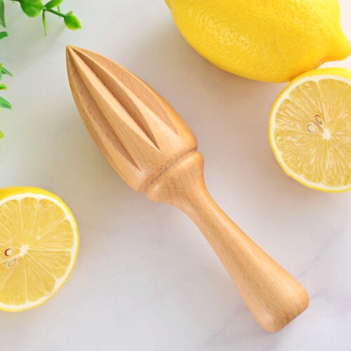Hot 5Pcs Lemon Squeezer Reamer Wooden Orange Juice Squeezer